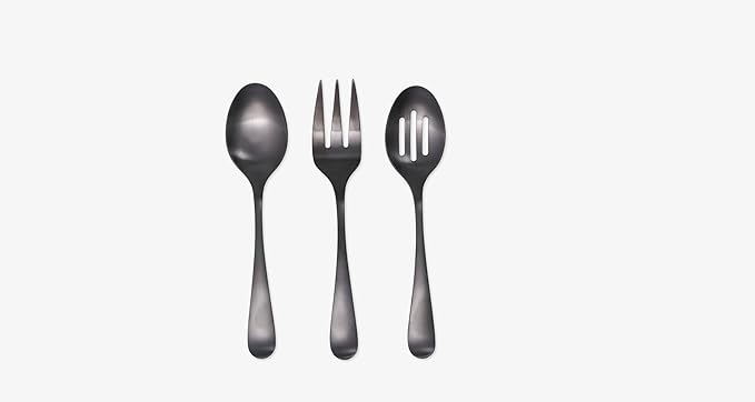 Cambridge Silversmiths Rhiannon Black Satin 3-Piece Hostess Set