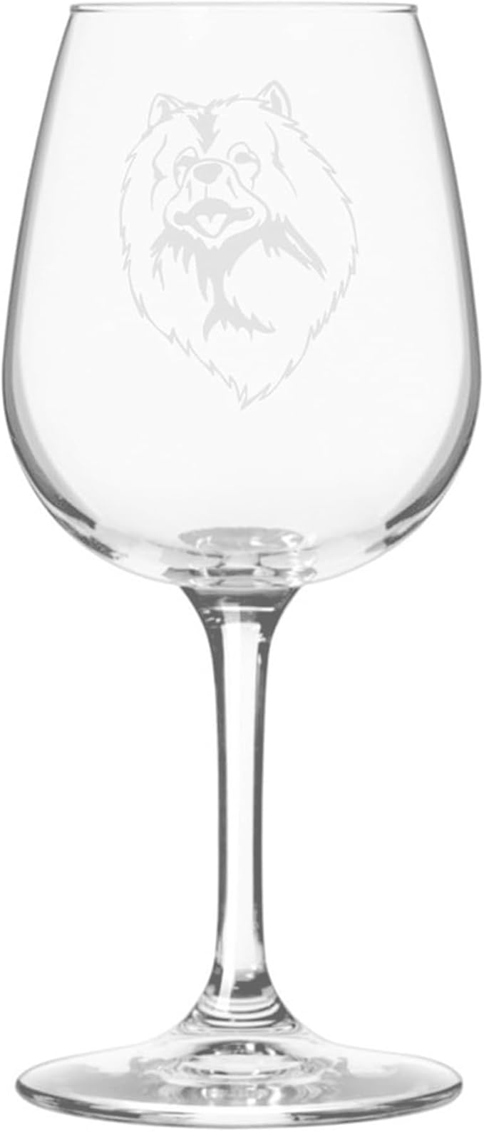 Keeshond Dog Personalized Custom Themed Etched 12.75oz Wine Glass