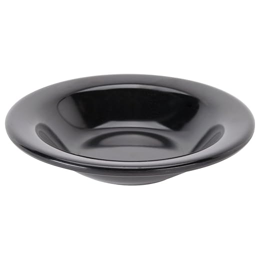 GET BF-050-BK Melamine Narrow Rim Fruit/Dessert Bowl, 3.5 Ounce, Black (Set of 12)