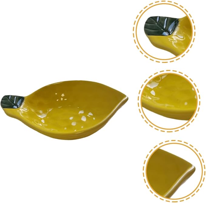 Sosoport Creative Ceramic Fruit Shaped Sauce Dish Condiment Container for Dipping Sauce Vinegar and Seasoning Unique Appetizer Plate for Sushi and Salads