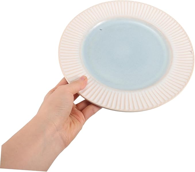 ARTIBETTER Round Plate Ceramic Western Style Serving Tray Steak Snack Decorative Plate for Restaurant Wedding Dinnerware