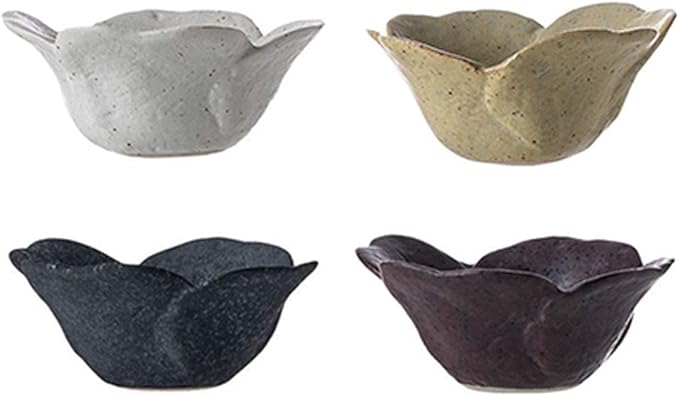 Snack Plate Ceramic Appetizer Plate, Snack Plate, Tableware, Seasoning Plate, Dipping Sauce Plate, Flower-Shaped Sauce Plate Snack Tray (Color : E)