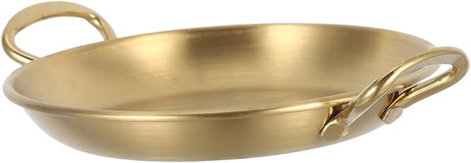Double Ear Seafood Pot Snack Bowl Serving Tray Silver Platter Suitable for Family Gatherings Parties