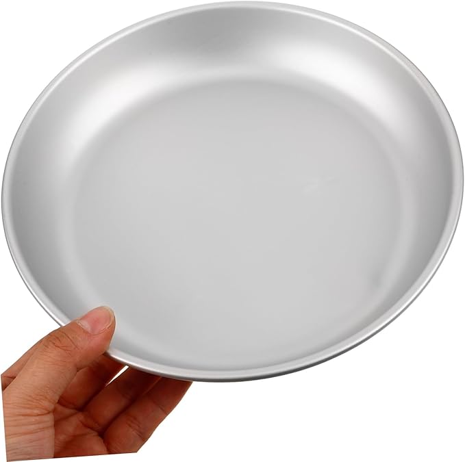 Milisten Aluminum Serving Tray Picnic Plate Snack Dish Food-Safe Decorative Portable for Outdoor Wedding