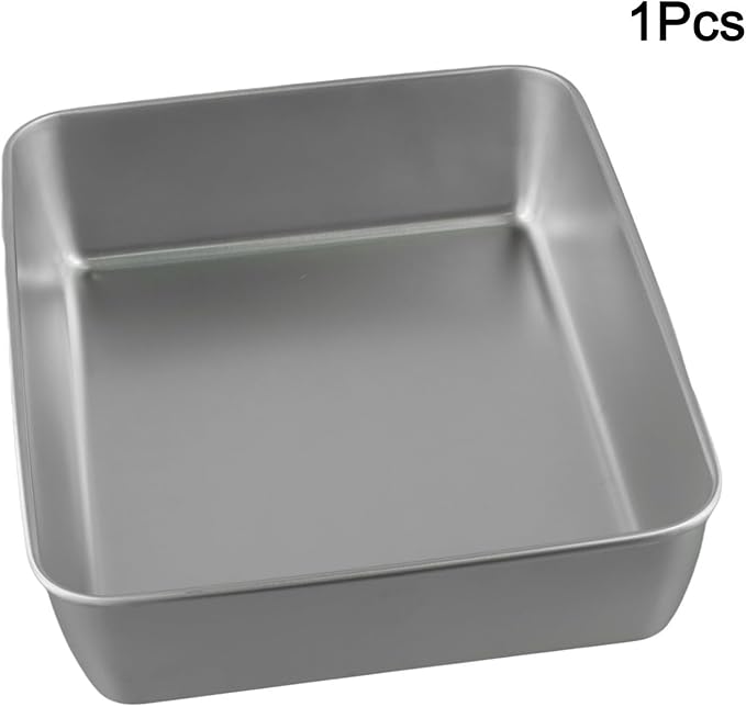 Stainless Steel Serving Tray with Deep Edges, Rectangular Food Platter for Kitchen, Camping, Picnics, School Cafeteria, Dishwasher Safe, Silver(25 * 20 * 5.5)