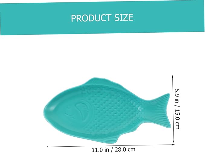 Unique Fish Shape Ceramic Plate Snack Storage for Dinnerware Fish Decor for Home