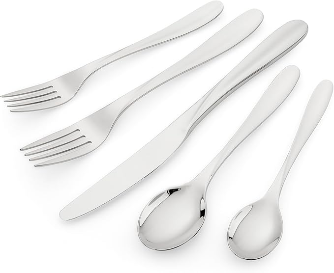 Spode Kit Kemp 20-Piece Cutlery Set | 18/10 Stainless Steel | Dishwasher Safe | Versatile Serving Flatware | Ideal for Appetizers, Desserts, Snacks | Perfect for Home & Gatherings
