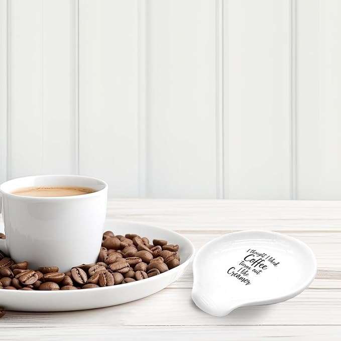 Funny Coffee Spoon Holder-Coffee Spoon Rest-Cafe Bar Station Accessories-I Thought I Liked Coffee Turns Out I Like Sign
