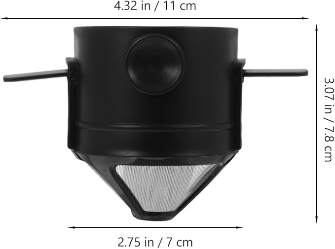 ABOOFAN Collapsible Stainless Steel Coffee Filter Funnel Double Layer Mesh Drip Coffee Strainer for Travel Home Camping Portable Reusable Dripper