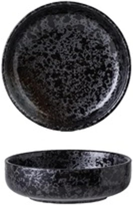 Appetizer Plate 1Pc Dipping Bowl Retro Ceramic Household Soy Sauce Vinegar Seasoning Dish Barbecue Dipping Dish Round Snack Plate Snack Plate Sauce Dipping Saucer Trays (L)