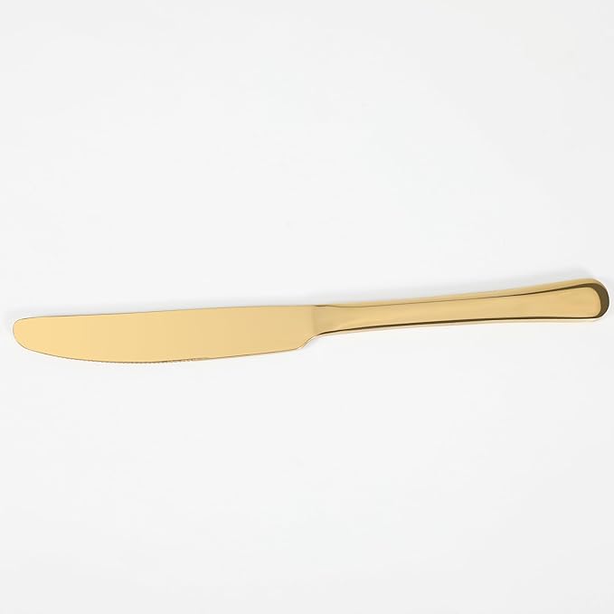 24-Piece Gold Flatware Set - Stainless Steel Cutlery with Luxurious Finish