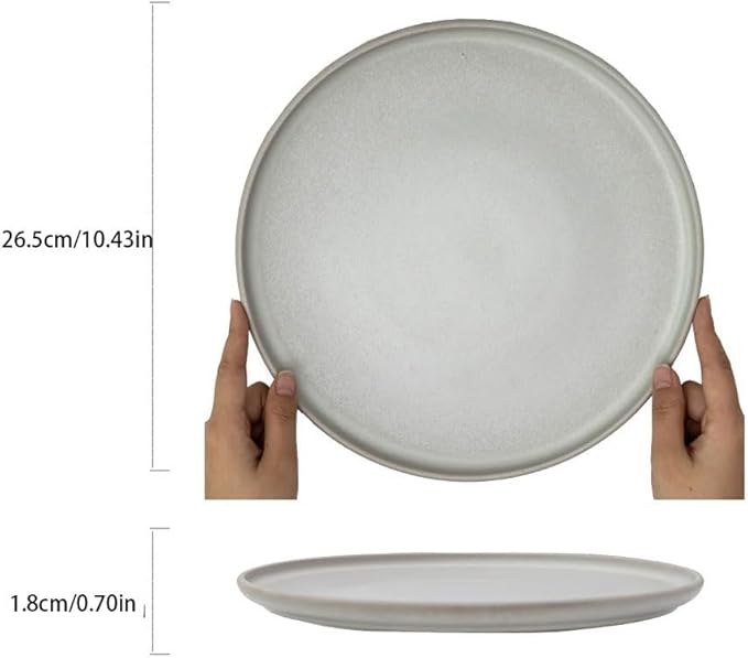 Dinner Plates Modern and Simple Ceramic Steak Plate Multifunctional 10.4-inch Pasta Western Kitchen Salad Bowl
