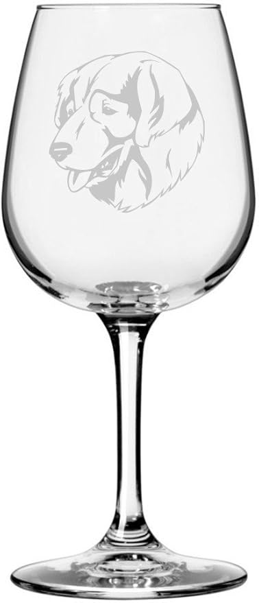 Etched Laser Art Personalized Dog Themed Etched Wine Glass - Custom Dog Breed Wine Glasses, Ideal for Pet Lovers, Personalized Birthday Gift for Men & Women - Sarplaninac (Illyrian Sheepdog), 12.75 oz