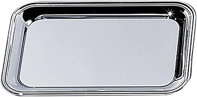 6x9 Rectangular Modern Nickel Plated Cash Tray in Silver