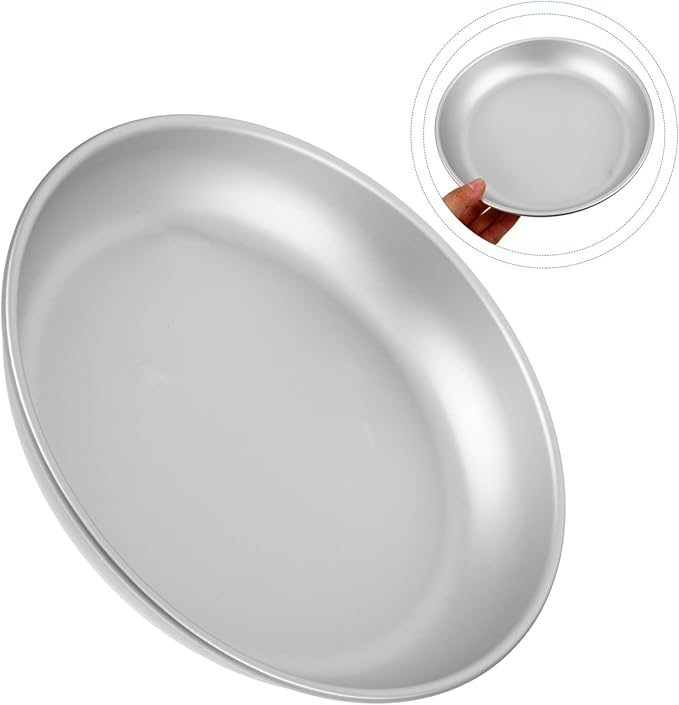 Milisten Aluminum Serving Tray Picnic Plate Snack Dish Food-Safe Decorative Portable for Outdoor Wedding