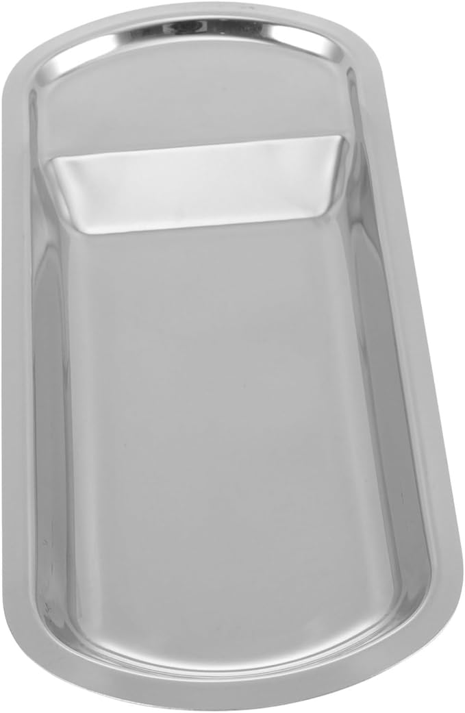 Homoyoyo 1Pc Stainless Steel Serving Tray Elegant Buffet Clip Tray with Smooth Surface Rounded Corners Easy