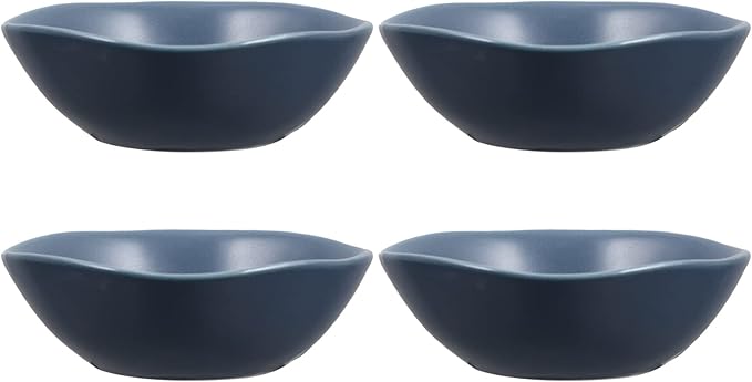 MARURY 4pcs Ceramic Sauce Dishes Dip Bowls Round Seasoning Dishes Sushi Dipping Bowl Saucers Bowl Appetizer Plates Seasoning Dish Saucer Plates Blue (Color : Blue)