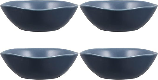 MARURY 4pcs Ceramic Sauce Dishes Dip Bowls Round Seasoning Dishes Sushi Dipping Bowl Saucers Bowl Appetizer Plates Seasoning Dish Saucer Plates Blue (Color : Blue)