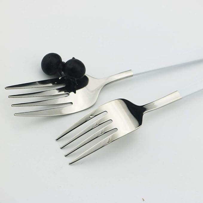 JASHII 20-Piece SUS304 Stainless Steel Silverware Set Luxury Flatware Cutlery Set Mirror Polished Service for 4 Include Knife Fork Spoon Dishwasher Safe (White silver)