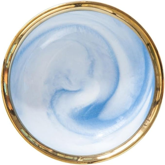 FAREWELL Dipping Bowls Patterned Ceramic Soy Sauce Soaking Bowl Appetizer Plate Side Dish Condiment Dipping Dish Appetizer Bowls (Color : A)