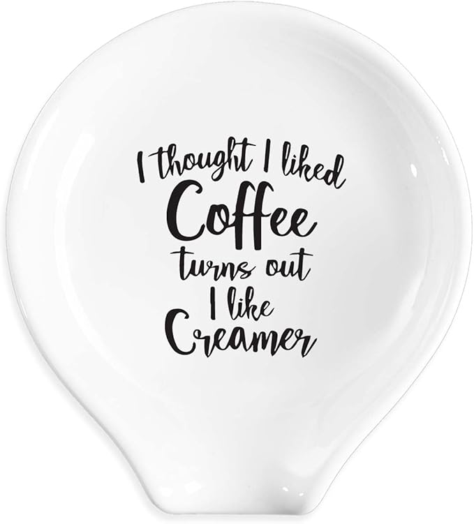 Funny Coffee Spoon Holder-Coffee Spoon Rest-Cafe Bar Station Accessories-I Thought I Liked Coffee Turns Out I Like Sign