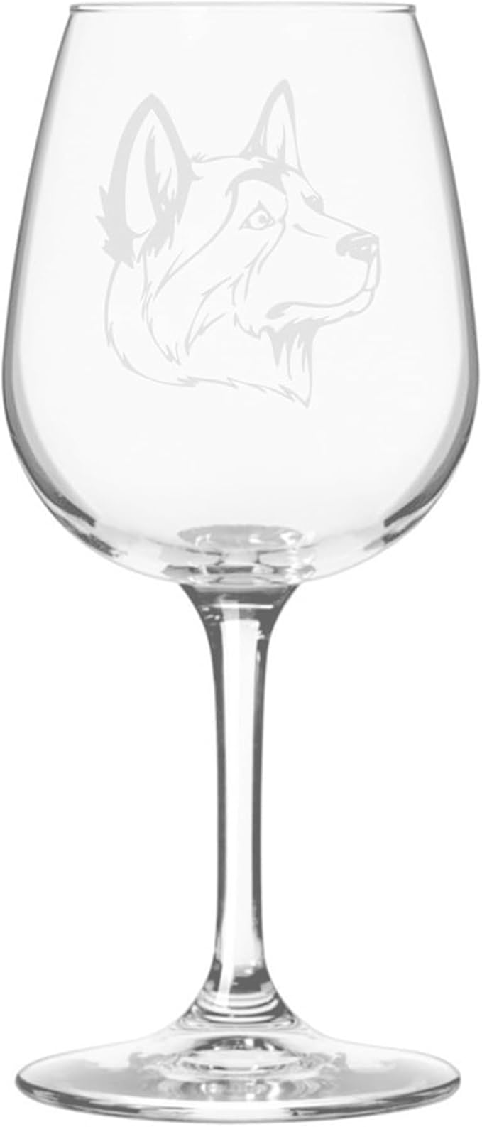 Labrador Husky Dog Personalized Custom Themed Etched 12.75oz Wine Glass