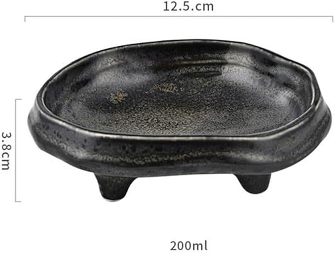 Appetizer Plates Vintage Ceramic Snack Plate Restaurant Sushi Plate Dipped in Sauce Plate Home Kitchen Tableware for Condiment