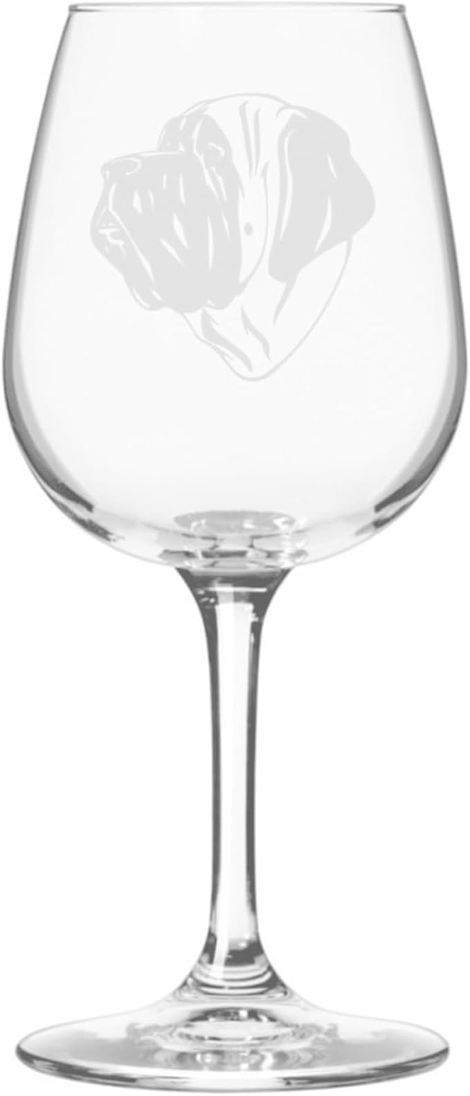 Etched Laser Art English Mastiff (Alternate) Personalized Dog Themed Etched 12.75oz Wine Glass Custom Dog Breed Wine Glasses, Ideal for Pet Lovers, Personalized Birthday Gift for Men & Women