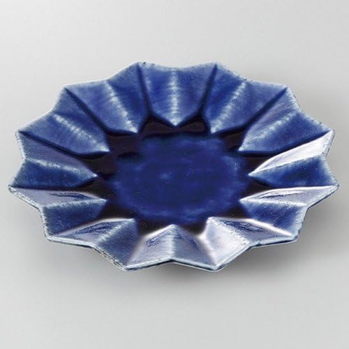 Azure Crystal Plate, 7.7 x 1.0 inches (19.5 x 2.5 cm), 10.6 oz (300 g), Appetizer Plate, Restaurant, Commercial Use, Restaurant