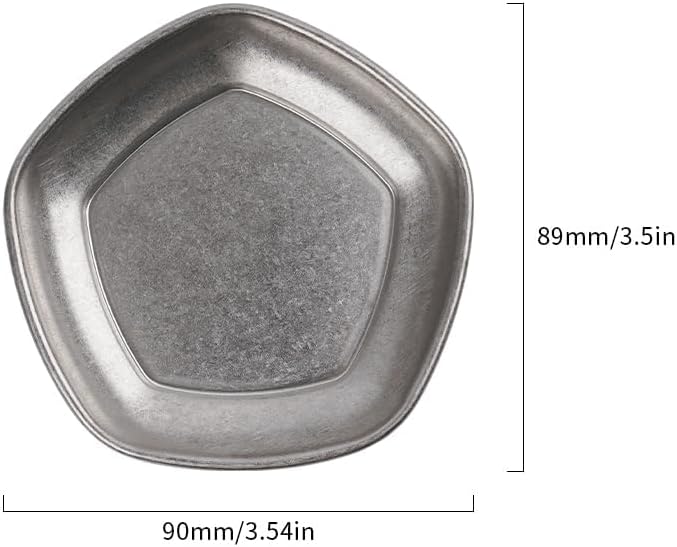 watchget Coffee Beans Dosing Cup Coffee Dosing Tray Stainless Steel Tea&Coffee Dosing Vessel Coffee Bean Display Dish Sample Tray Storage Container Single Dose Measuring Tray Pentagon Shape