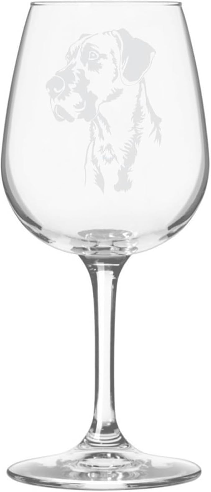 Etched Laser Art Great Dane Customized Personalized Dog Themed Etched 12.75oz Wine Glass Custom Dog Breed Wine Glasses for Pet Lovers, Unique Birthday Gift for Men & Women, Personalized Gift