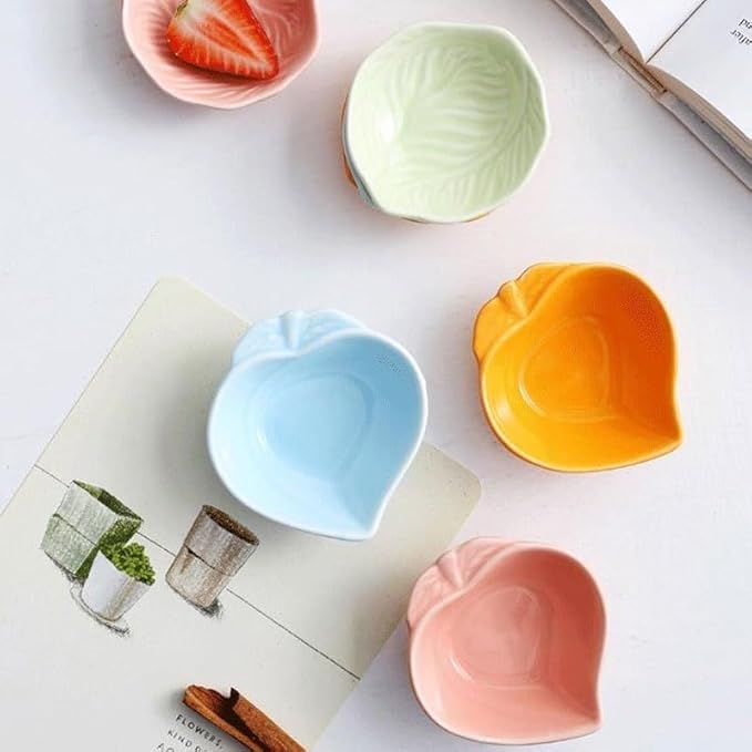 FAREWELL Dipping Bowls Soy Sauce Set Ceramic Soy Sauce Plate Appetizer Plate Dipping Bowl Condiment Plate Bowl Soy Sauce Seasoning Appetizer Bowls (Color : D)