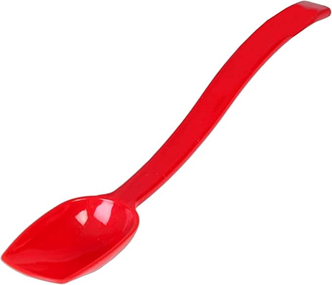 TrueCraftware- 3/4 oz Solid Buffet Serving Spoon 10" Polycarbonate Red Color Set of 12 -Buffet Serving Utensils Scooping Serving Flatware Set for Catering Party Kitchen Banquet Restaurant