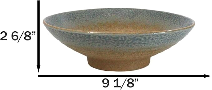 Ebros Gift Artistic Blue River Ao Nagashi Collection Dinnerware Serveware Kitchenware Set Asian Japanese Restaurant Supply (Pack Of 4 Large Ramen Soup Dinner Bowl 36oz)