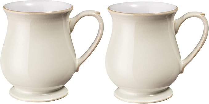 Denby Linen Craftsman Mug Set of 2, Cream, Large