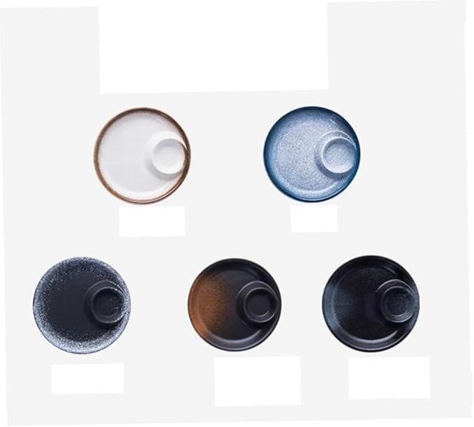Round Ceramic Plate Serving Bowl Dipping Sauce Cup for Party and Dinner