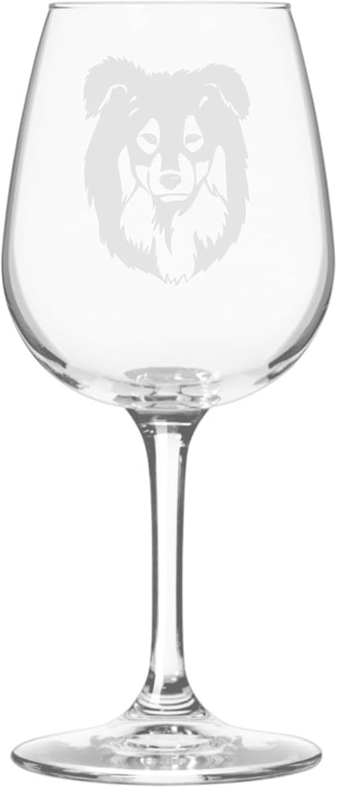 Miniature Australian Shepherd Dog Personalized Custom Themed Etched 12.75oz Wine Glass