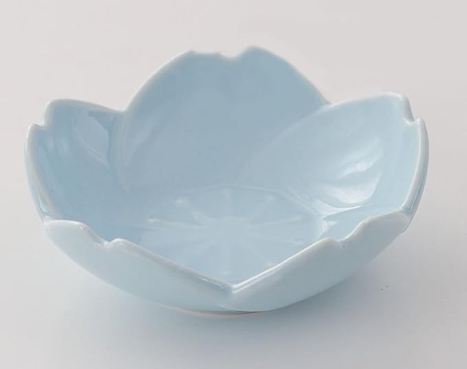 4pcs Ceramic Flower Shape Sauce Dish Seasoning Dishes Sushi Dipping Bowl Appetizer Plates Serving Dish Saucers Bowl