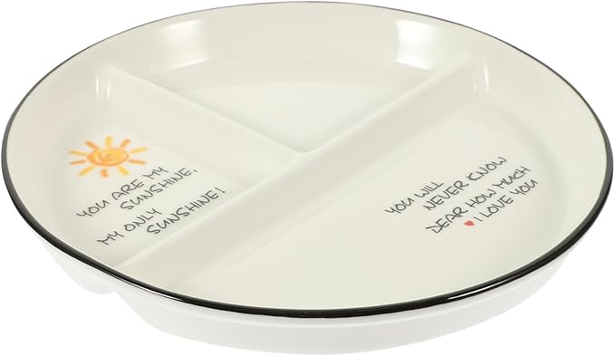 Multi-use Ceramic Serving Dish Separated Plate for Snack Appetizer Salad