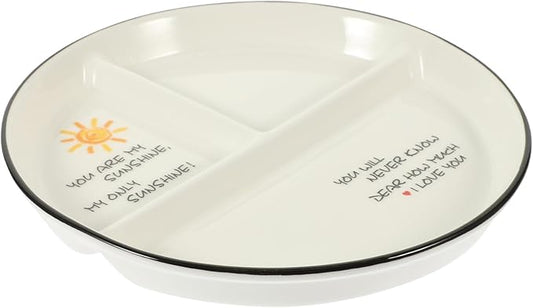 Multi-use Ceramic Serving Dish Separated Plate for Snack Appetizer Salad