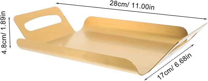 Garneck Stainless Steel Cake Serving Tray Rectangular Portable Snack Tray for Buffet Tea Party Wedding