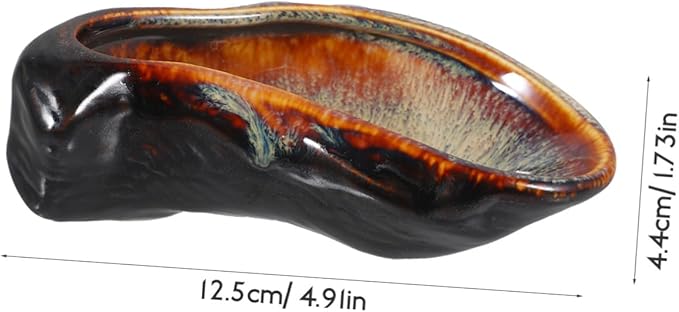 Alipis 1pc Ceramic Oyster Dish for Appetizers Elegant Small Serving Plate for Parties Versatile Dinnerware for Sushi Relish and Desserts Easy to Clean and Food-safe