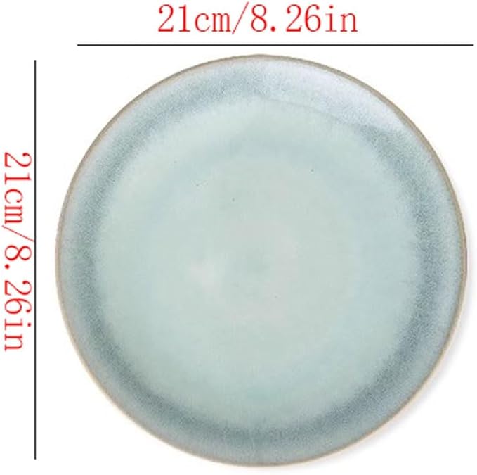 Dining Plates Simple Ceramic Dinner Plate Household Ceramic Kiln Plate Pasta Plate Western Dinner Plate Dinner Plate