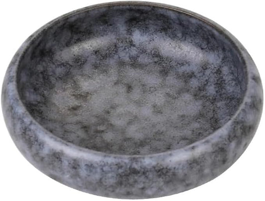 Appetizer Plates Ceramic Dipping Bowls Soy Sauce Dish, Round Tableware for Home and Restaurant Use for Condiment(Gris)