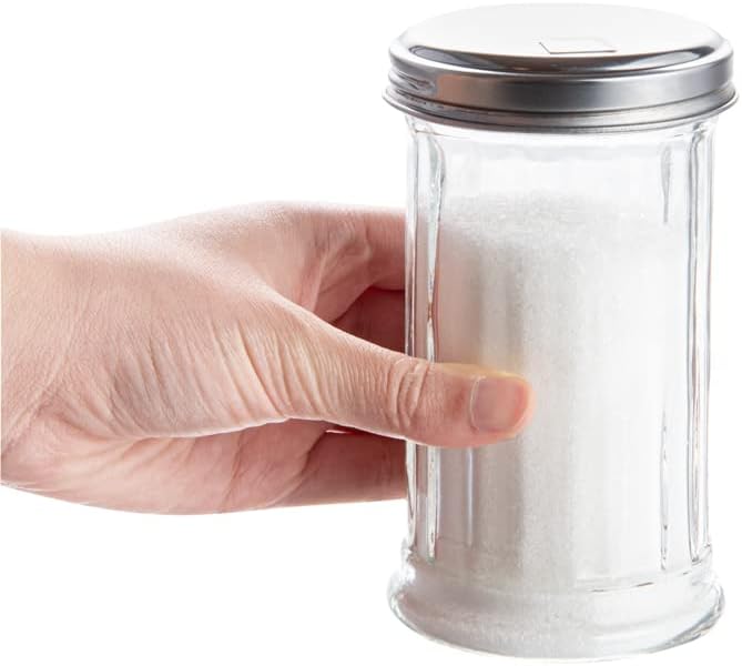RW Base 11 oz Glass Sauce/Sugar Pourer - with Spout Lid - 3" x 3" x 7" - 1 count box