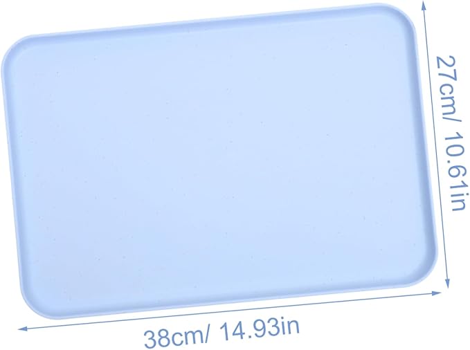 VALICLUD 3pcs Rectangular Wheat Straw Serving Tray Party Serving Plates for Everyday Use Sturdy Food Tray for Home for Entertaining and Storage of Tableware