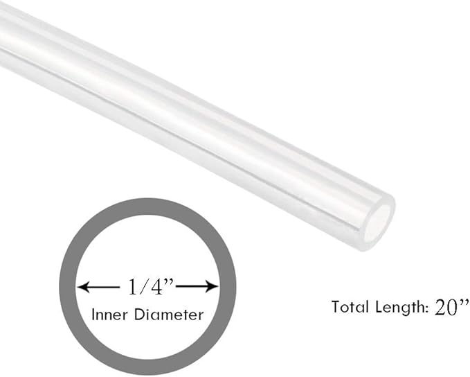 JoyTube 0.5 Micron Diffusion Stone 1/4" Barb Stainless Steel Aeration Stone Carbonater Stone with 3.3 Ft Silicon Hose Tubing 1 Pcs Beer Clamp for Homebrew Wine Beer
