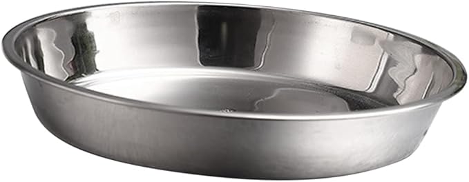 Garneck Stainless Steel Deep Plate 30 cm - High Quality Stainless Steel Bowl for Cakes - Fruit and Snacks Ideal for Home Bar and Kitchen Durable and Reusable