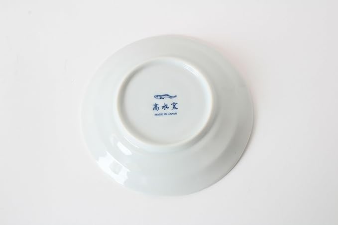Mino ware Japanese Ceramics Pair Round Plate Japanese Cat (set of two) made in Japan GBS224 (Small Flat, Umbrella)