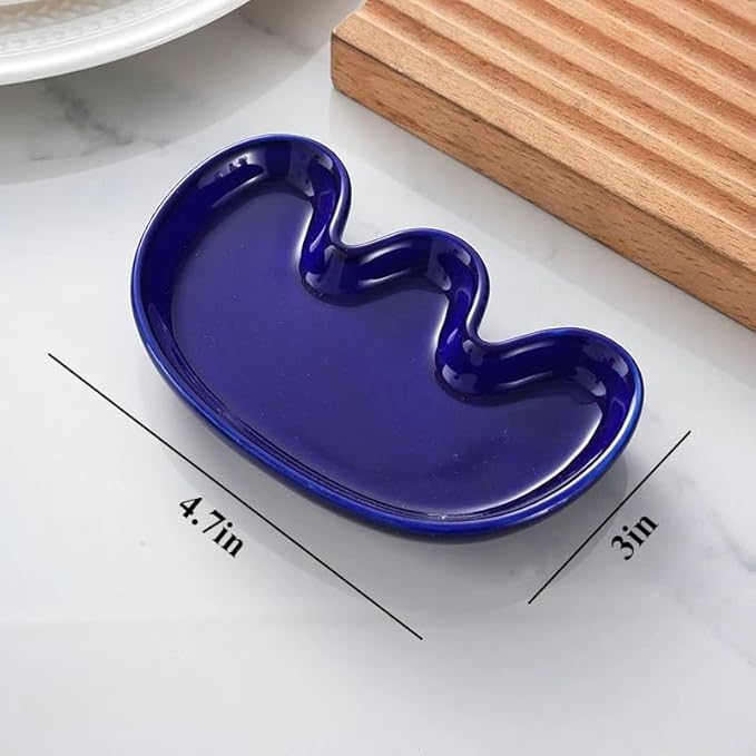 Cute Cartoon Color Mini Plates Set of 4 Appetizer Seasoning Sushi Dumpling Sauce Plates
